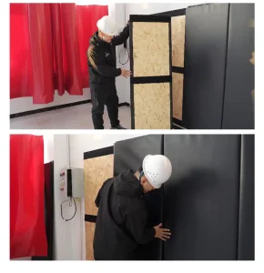 instalar acolchoamento de parede de academia